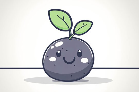 cute cartoon plant with green leaves clip art preview