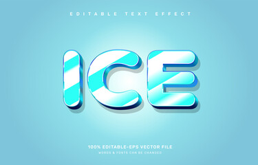 Ice editable text effect template