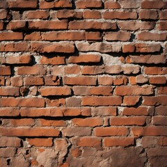 Fototapeta premium Rustic Red Brick Wall with Weathered Texture