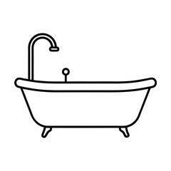 illustration of a white bath tub
