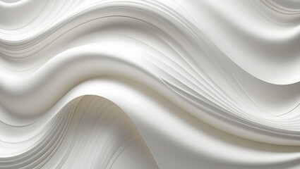 Obraz premium Elegant Minimalist White Wave Texture, Seamless Monochrome Pattern Background