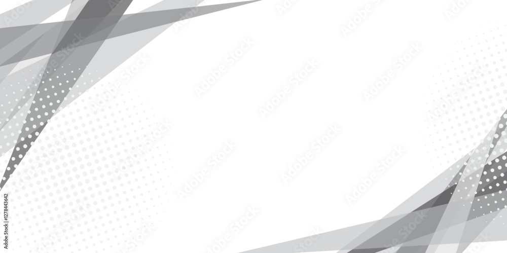 Poster white abstract background modern simple corner design vector illustration. modern futuristic sport and technology banner concept.White grey abstract presentation background with geometric triangles. 