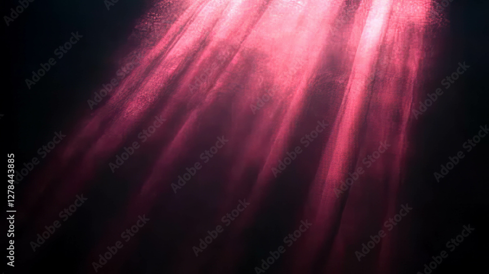 Poster abstract pink light rays on dark background for creative design and artistic projects