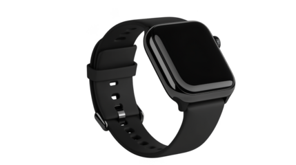Sleek black smartwatch, elevate your fitness and health tracking with advanced technology