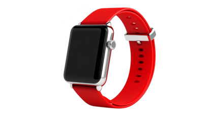 Vibrant red smart watch band, a stylish and modern accessory for your smartwatch