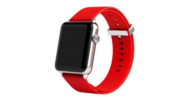 Vibrant red smart watch band, a stylish and modern accessory for your smartwatch