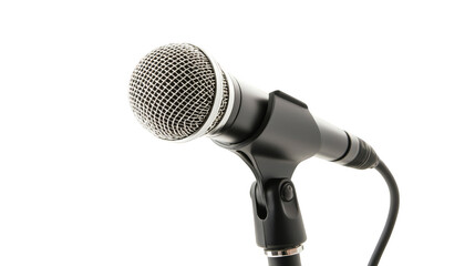Highquality studio microphone, pristine audio recording for podcasts, voiceovers and music production on a black background