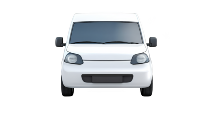 Sleek white van with contrasting black roof, a modern take on commercial and passenger transportation