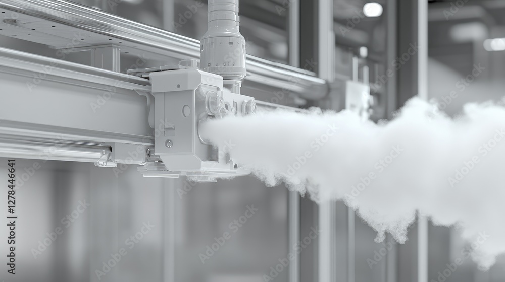 Poster automated filter cleaning system with precision airflow control and high-speed brush rotation.