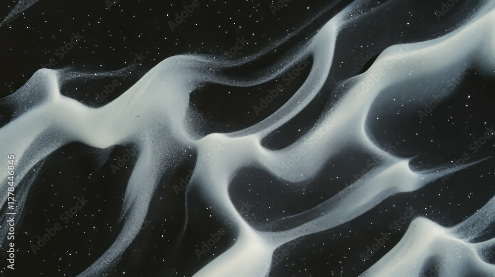 Poster abstract texture of black chalkboard with subtle chalk dust swirls