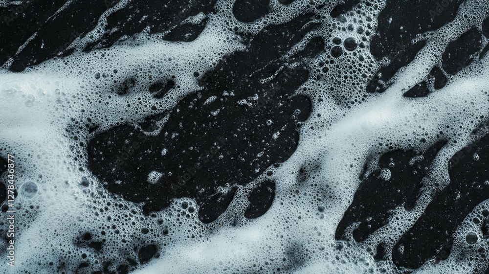 Poster Textured black chalkboard with subtle chalk dust patterns for background design