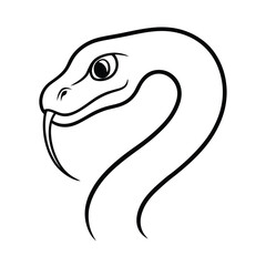vector illustration of a cartoon snake