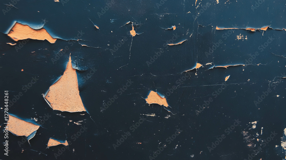 Poster abstract black wall with rough scratch marks and peeling paint texture for artistic backgrounds