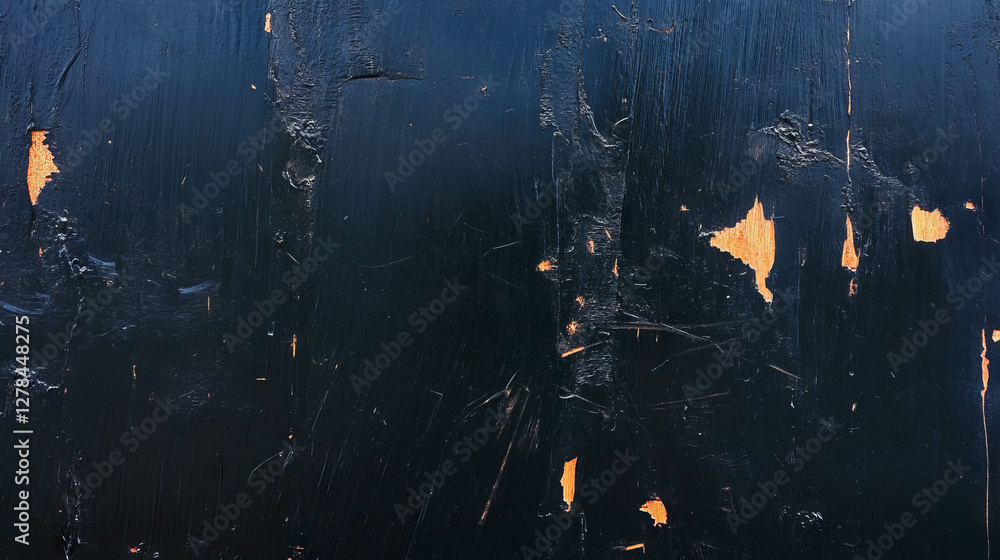 Poster Rustic black wall texture with rough scratch marks for background use