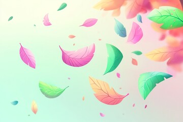 Fototapeta premium A seamless vector background featuring vibrant autumn leaves in warm hues of orange, red, and yellow, creating a cozy seasonal atmosphere.