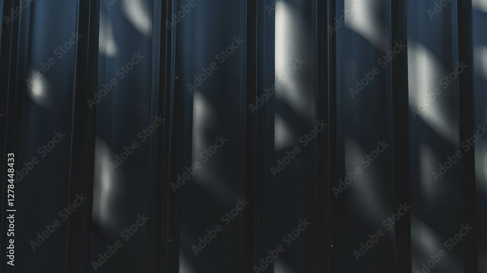 Aufkleber Dark black wall texture with uneven patterns for architectural design backgrounds