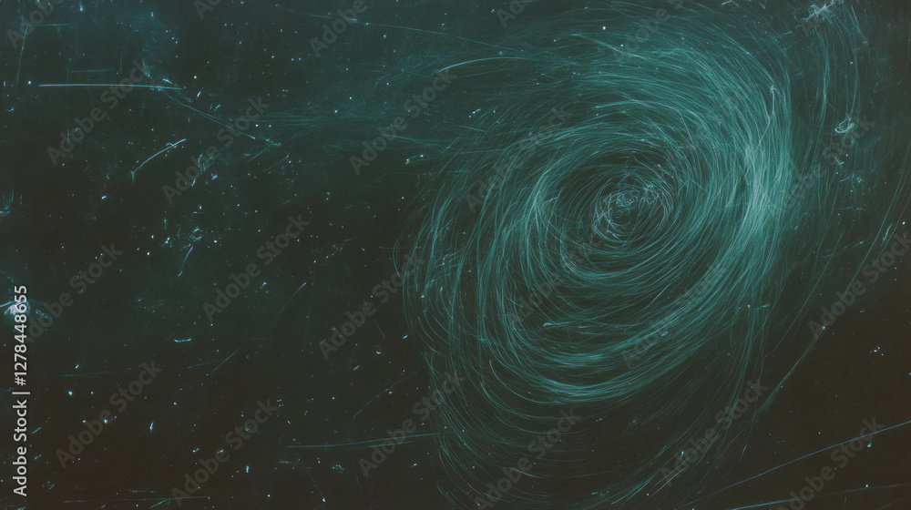 Poster Abstract chalk texture on blackboard with dynamic spirals and patterns