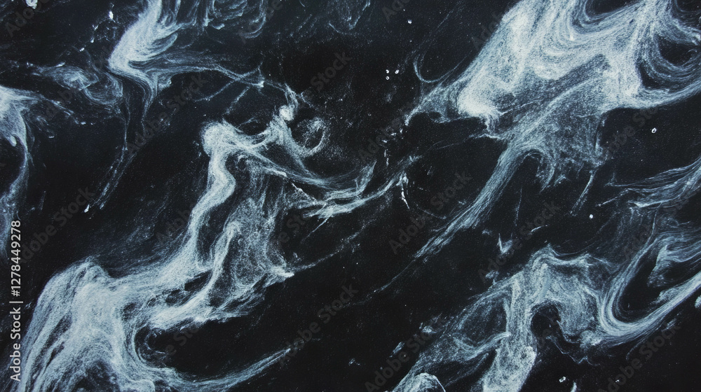 Poster artistic texture of blackboard with dynamic chalk strokes for creative designs