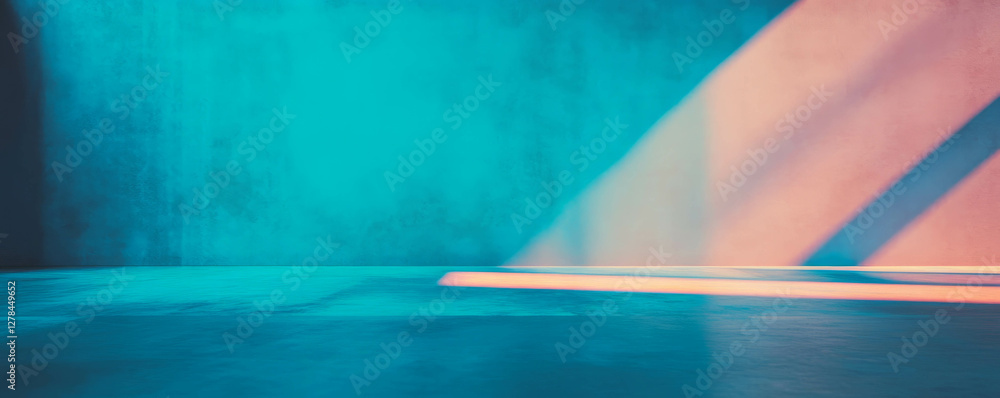Poster abstract blue and gray wall texture with subtle lighting for modern design