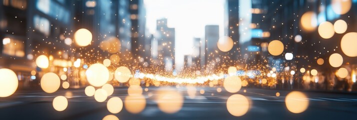 Obraz premium Complex data visualized in real-time through abstract colorful AI design and minimal art representation