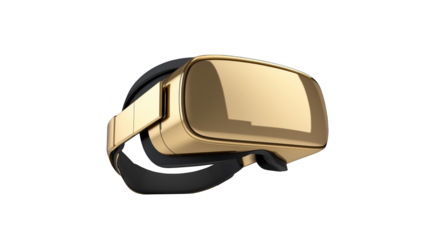 Gold vr headset, immerse yourself in a luxurious virtual reality experience 