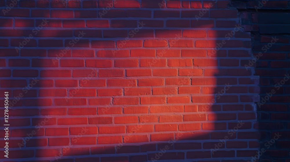 Aufkleber abstract light projection on brick wall textured surface - creative background for artistic design