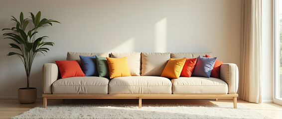 living room interior with sofa