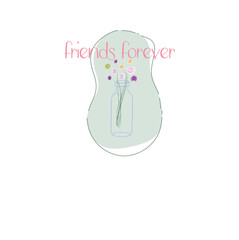 friends forever sticker