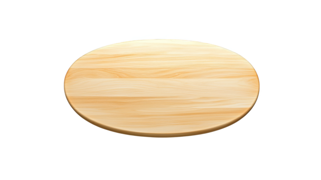 Empty wooden cutting board on white background, a rustic kitchen essential for culinary creations