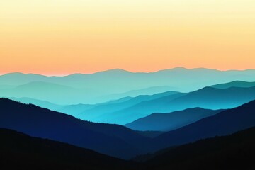 Kings Canyon Landscape: Quiet Morning in Sequoia National Park with Mountain Background