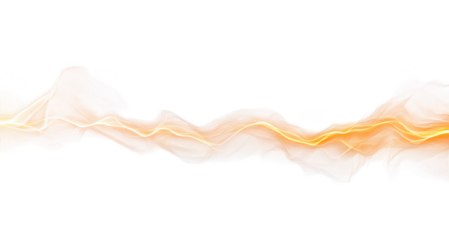 Luminous yellow wave on black, abstract background for tech, design and modern projects