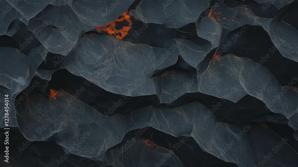 Aufkleber charcoal black wall texture with rough grainy surface for background or design