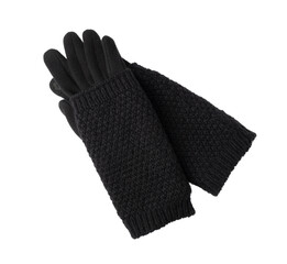 Winter Gloves Isolated, Touchscreen Wool Glove, Touch Screen Knitted Mittens, Warm Red Gloves