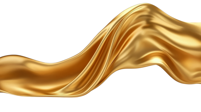Golden wave abstract background, liquid dynamic flow and smooth elegant design for modern visuals