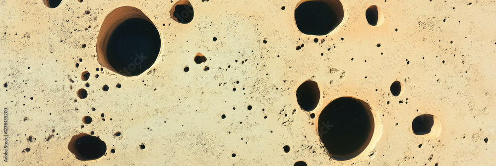 Poster coarse brown plaster texture with grainy surface for design and background