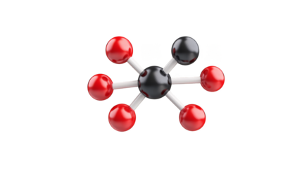 A molecule visualization in 3d render depicting molecular bonds and structure for scientific illustration