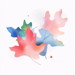 Obraz premium A seamless vector background featuring vibrant autumn leaves in warm hues of orange, red, and yellow, creating a cozy seasonal atmosphere.