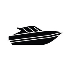 boat icon on white background
