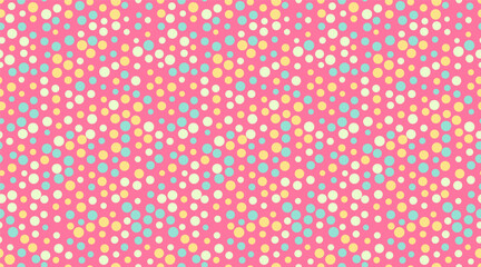 Round spotted pattern with geometric repetition. Ideal for fabric prints, poster backgrounds, and abstract wallpaper designs with trendy circles.