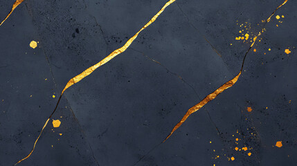 Elegant abstract concrete texture with gold inclusions for modern design