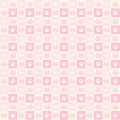 Cat seamless pattern and background 