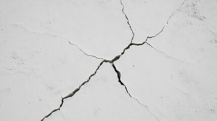 Obraz premium Texture of cracked dry mud clay wall surface with deep fissures ideal for design