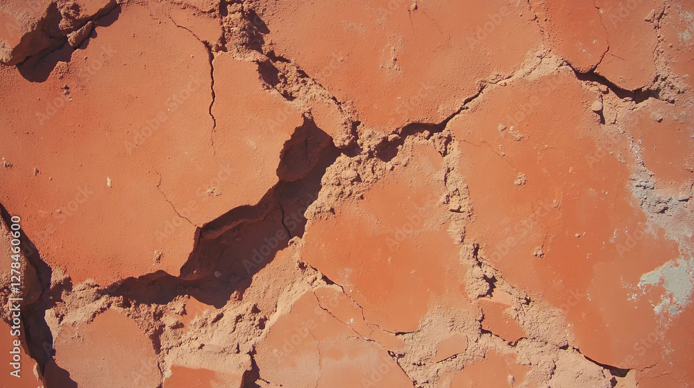 Poster rustic dark brown mud wall with rough textured surface for background design