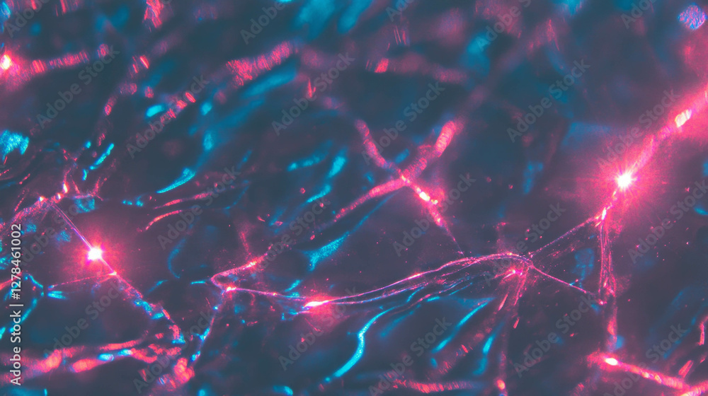 Poster abstract dark glossy metallic texture with laser light effects for modern design