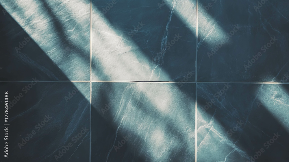 Poster shadowed dark grey slate tile wall texture for interior design and architecture projects