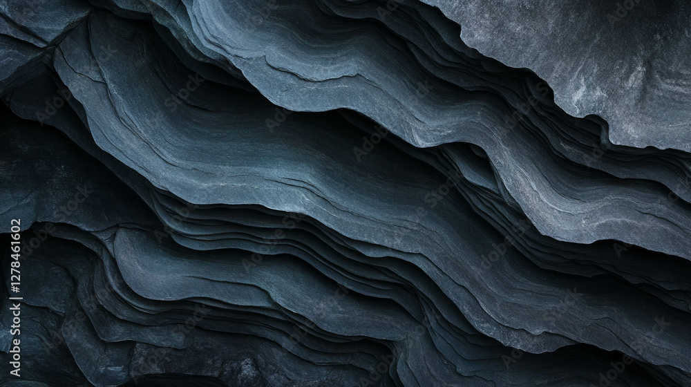 Poster intricate dark grey slate texture with subtle black layer for design and decoration