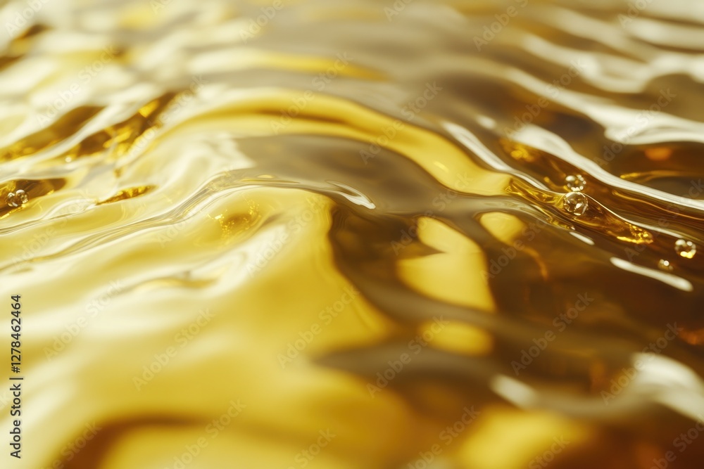 Poster close-up of liquid droplets on a surface, suitable for use in scientific or educational contexts