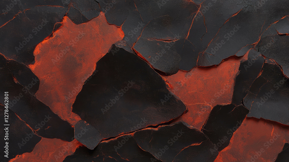 Poster dark cracked clay wall texture with deep rough patterns for artistic backgrounds