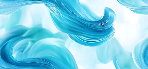 Abstract blue and teal fluid shapes marble texture seamless pattern background