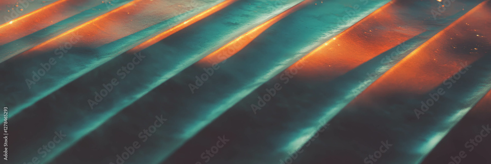 Poster abstract texture of diagonal grainy stripes with bright light effects for creative design